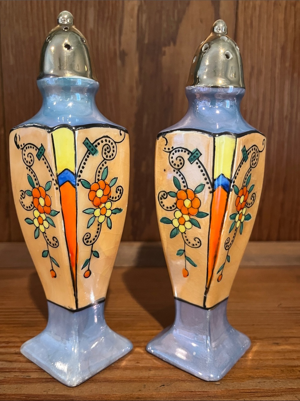 Art Deco Porcelain Japanese Salt and Pepper Shakers